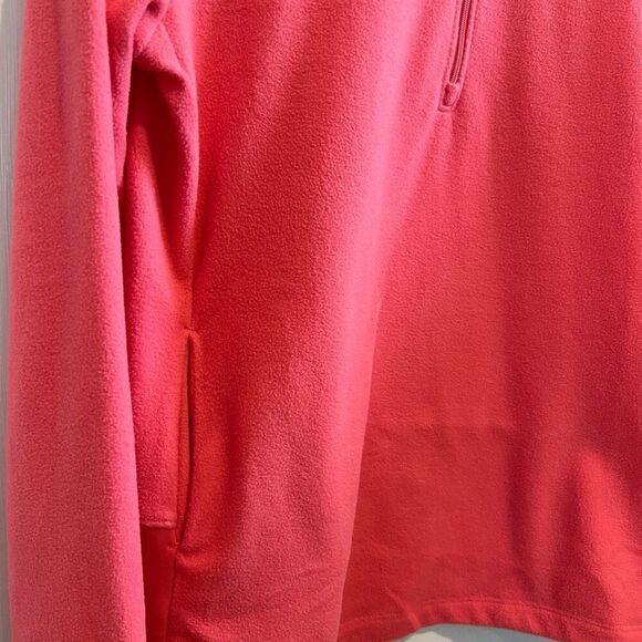 FootJoy Women’s Medium Half-Zip Fleece Mid-Layer Top Coral Pink - Picture 6 of 9